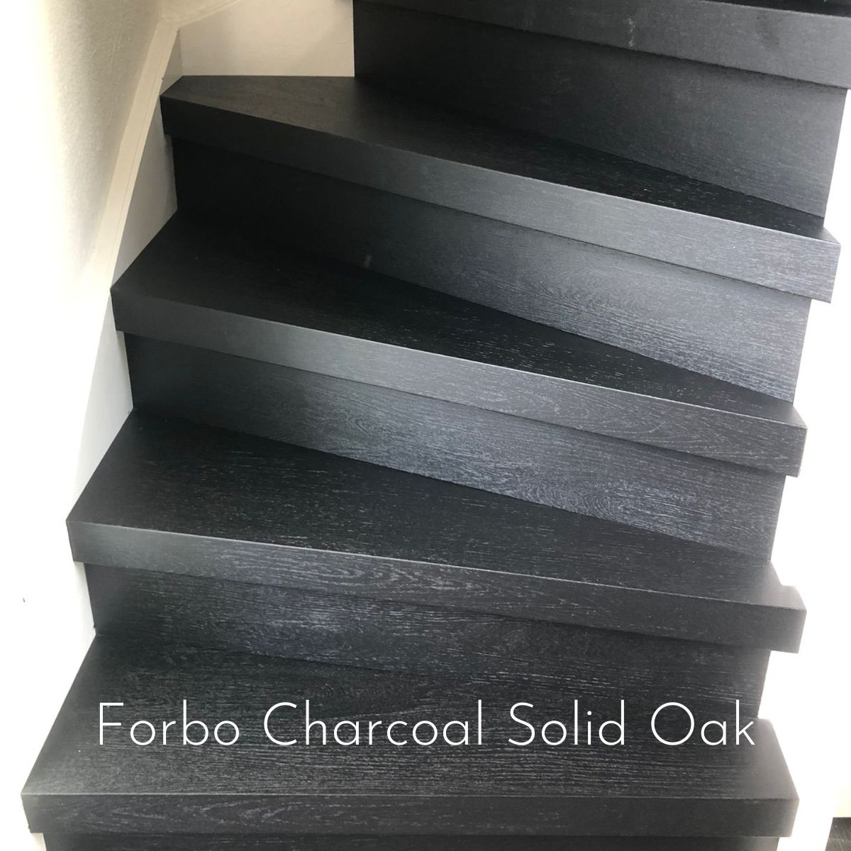 PVC trapbekleding Forbo Charcoal Solid Oak